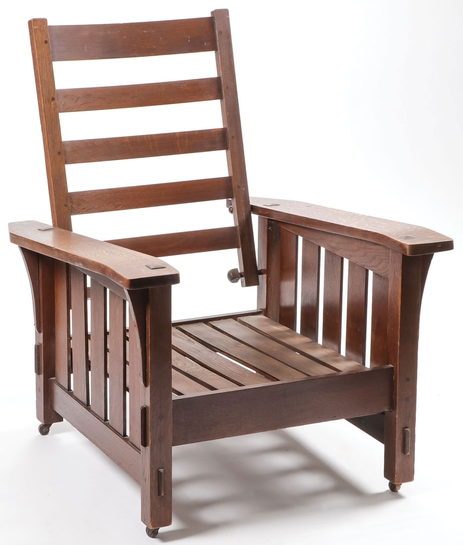 SCARCE GUSTAV STICKLEY MORRIS CHAIR #369 (1 of 11)