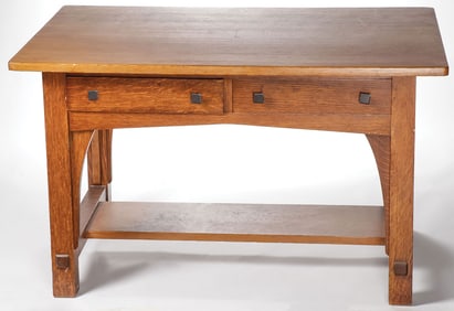 A LIMBERT OAK DESK