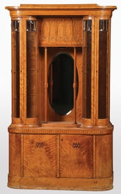 BIEDERMEIER STYLE CURVED CABINET