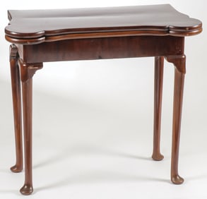 GEORGIAN MAHOGANY GAME TABLE, C.1780