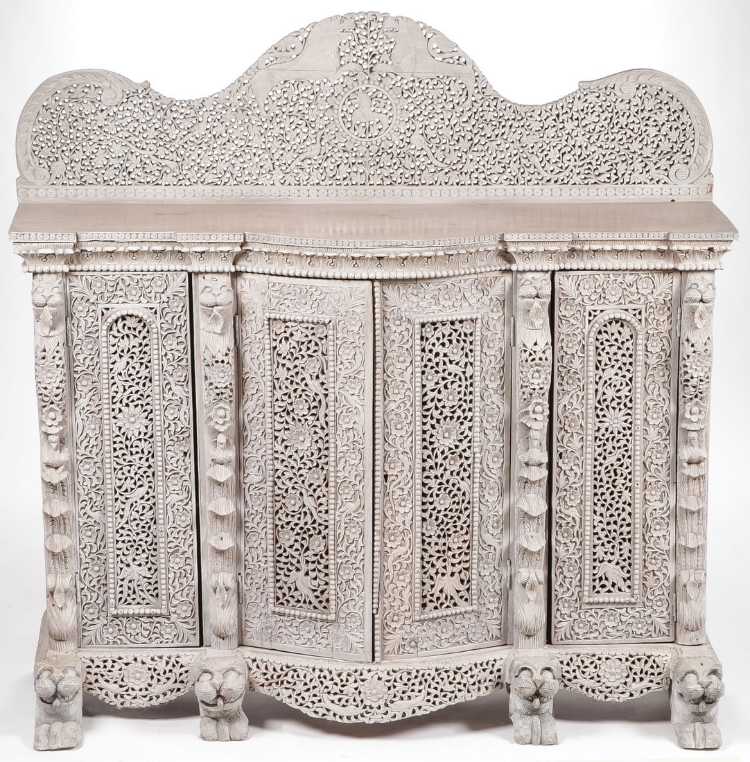 PIERCED CARVED ANGLO-INDIAN SIDEBOARD, 19th C (1 of 1)