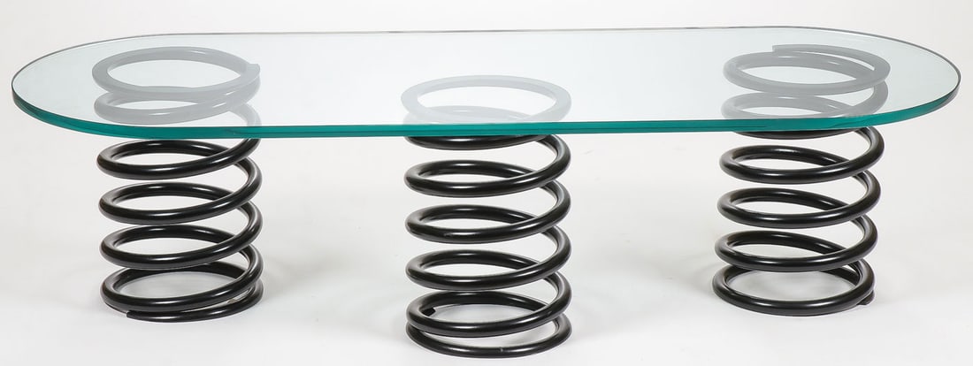MID CENTURY MODERN HELIX SPRING COFFEE TABLE (1 of 2)