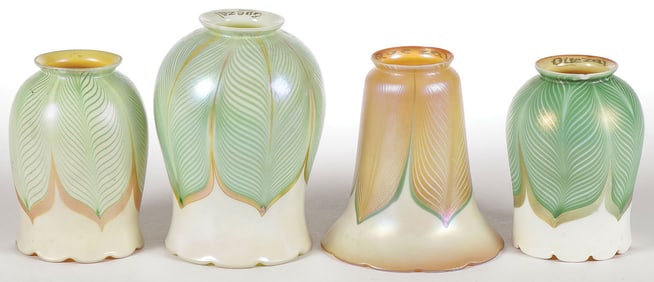 FOUR QUZEAL LAMPSHADES