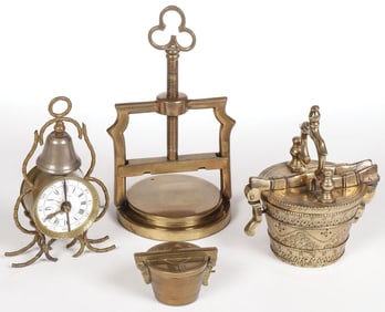 VINTAGE BRASS GROUP, 19TH C