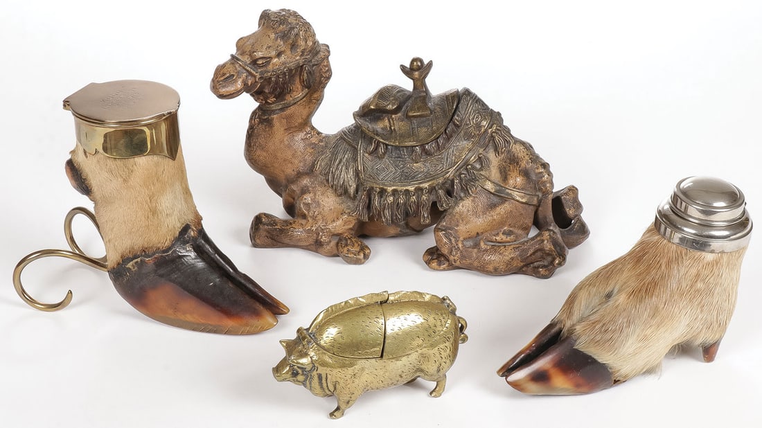 GREAT VINTAGE INKWELL GROUPING (1 of 2)