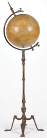 A HAMMOND'S TERRESTRIAL GLOBE ON STAND