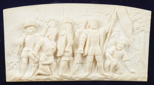 FRENCH CARVED  PLAQUE, 19TH C