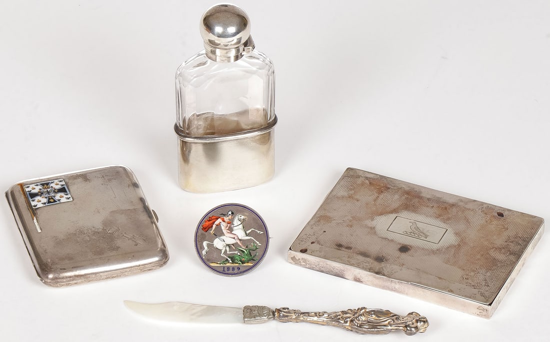 MIXED SILVER GENTLEMAN'S GROUP, 19TH C (1 of 1)