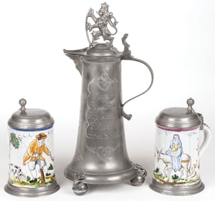 THREE GERMAN STEINS