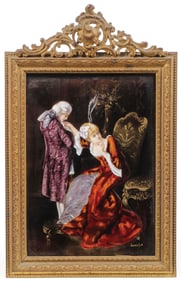 LIMOGES ENAMELED PLAQUE, CIRCA 1900