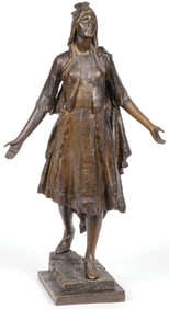GREAT BRONZE OF POCAHONTAS SIGNED PARTRIDGE
