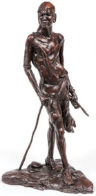 BART WALTER BRONZE SCULTPURE MAASAI WARRIOR