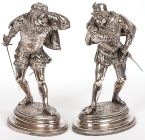 PR EMILE GUILLEMIN SILVERED BRONZE CAVALIERS