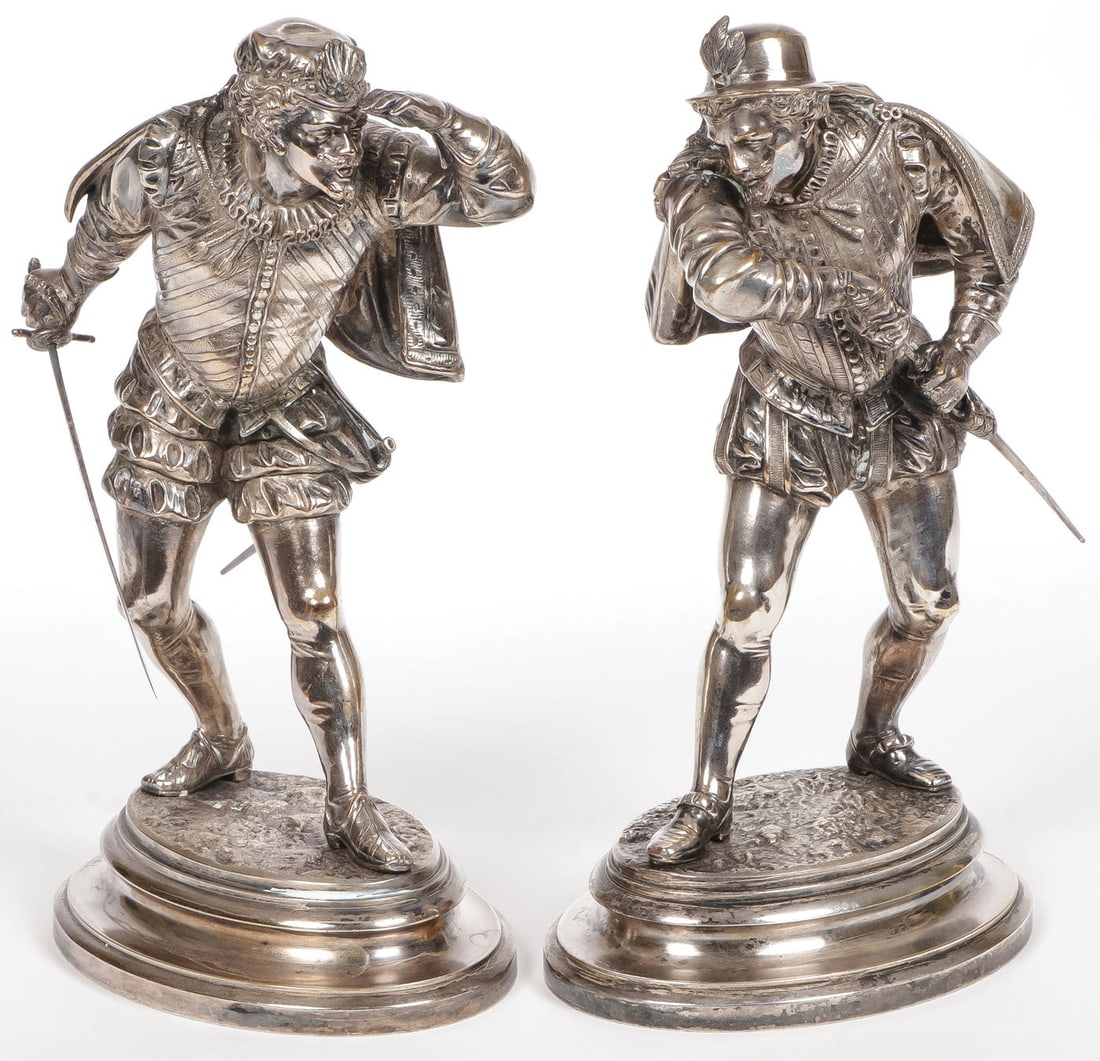PR EMILE GUILLEMIN SILVERED BRONZE CAVALIERS (1 of 4)