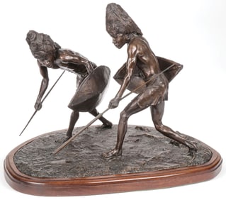 GREAT ROBERT GLEN AFRICAN BRONZE GROUP