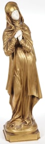 FRENCH GILT BRONZE AND  FIGURE, CIRCA 1915