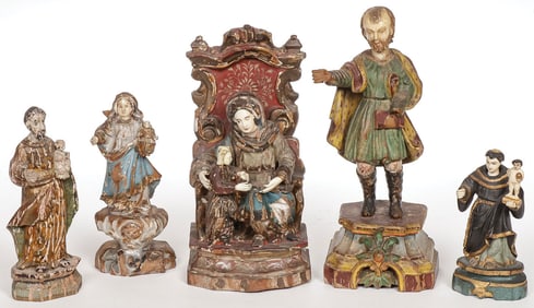 CARVED WOOD AND  DEVOTIONAL STATUES