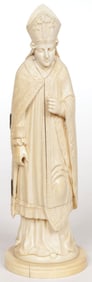 FRENCH CARVED  BISHOP TRIPTYCH, 19TH C