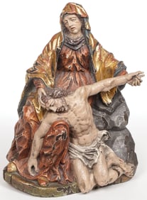 CARVED & GILT WOOD PIETA