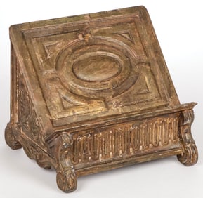 18TH CENTURY CARVED GOSPEL STAND