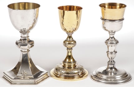 GROUP OF THREE CHALICES