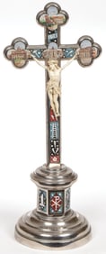 ITALIAN MICRO MOSAIC CRUCIFIX