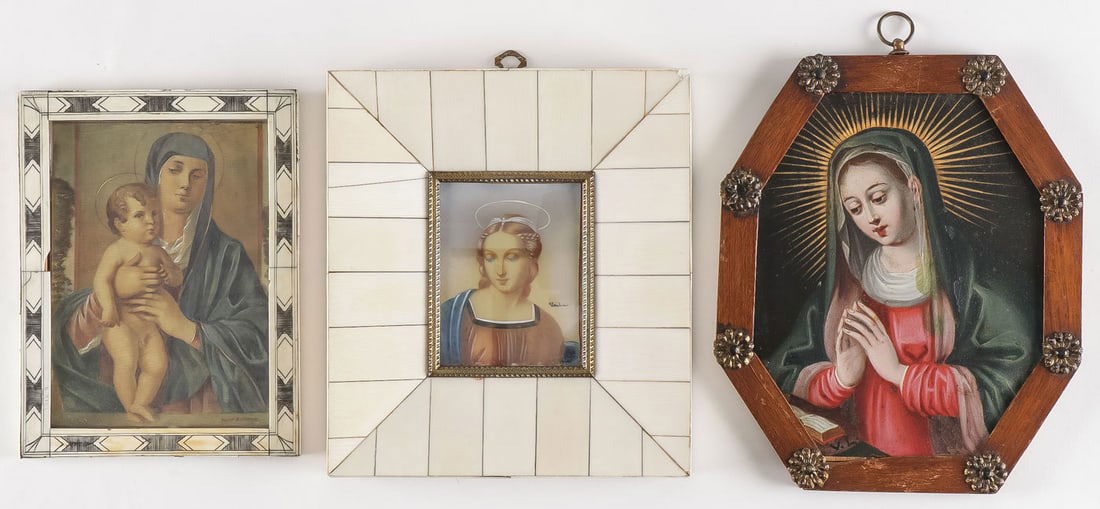 THREE MINITURE DEVOTIONAL PAINTINGS (1 of 2)