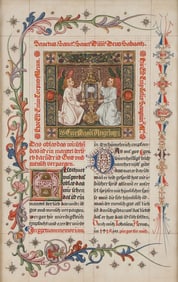 AN EXCEPTIONAL HAND ILLUMINATED SHEET