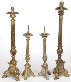 BRONZE ALTAR CANDLESTICKS