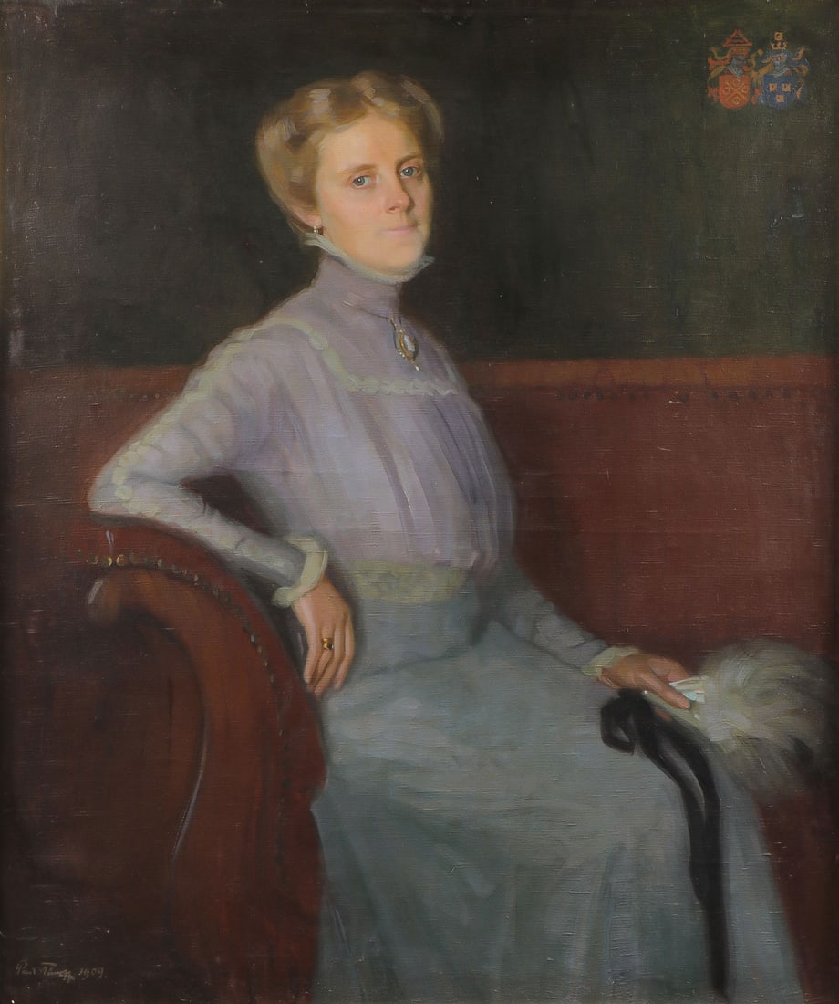 ATTRACTIVE GILDED AGE SOCIETY PORTRAIT (1 of 4)