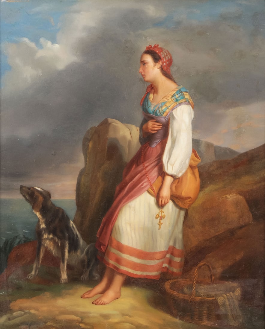 LOVELY EUROPEAN PAINTING, C. 1860 (1 of 3)