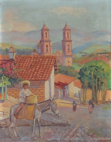 SIGNED MEXICAN PAINTING JULIO CASTELLANOS