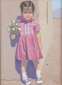 GREAT TAOS OIL ON CANVAS PORTRAIT, CARLOS HALL