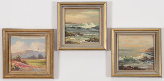 THREE SIGNED CALIFORNIA PAINTINGS C. 1955