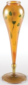 TIFFANY FAVRILE LEAF & VINE VASE C. 1910