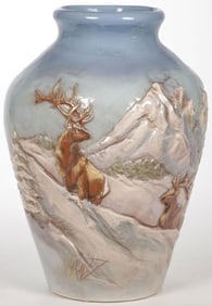 MONUMENTAL RICK WISECARVER LANDSCAPE VASE