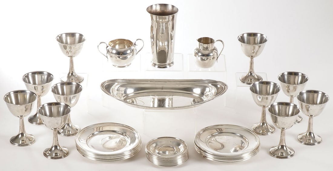 LARGE GROUP STERLING SILVER TABLEWARES (1 of 1)