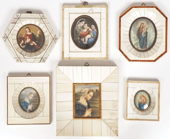 SIX DEVOTIONAL MINIATURE PAINTINGS