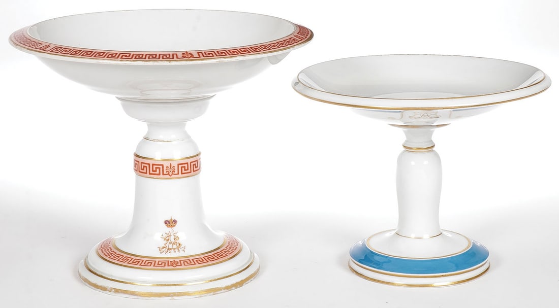 PAIR OF RUSSIAN IMPERIAL PORCELAIN TAZZAS (1 of 6)