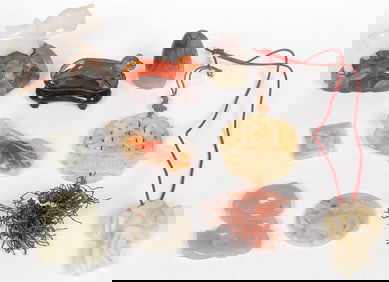 9 CHINESE CARVED JADE & HARDSTONE PIECES