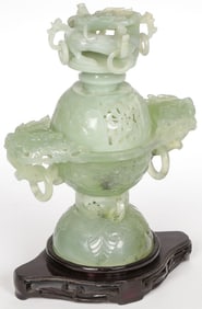 CHINESE CARVED HARDSTONE CENSER