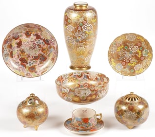 8 PCS JAPANESE SATSUMA