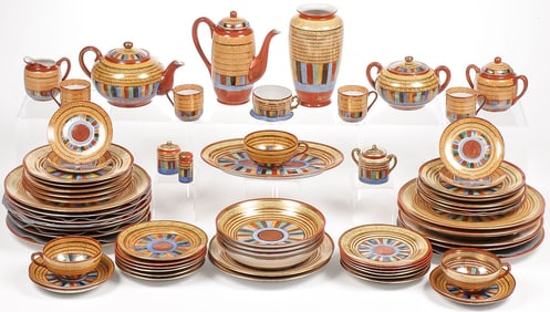 67  PIECE JAPANESE THOUSAND FACES PORCELAIN