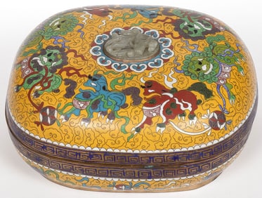 GOOD LARGE CHINESE CLOISONNÉ ENAMEL BOX