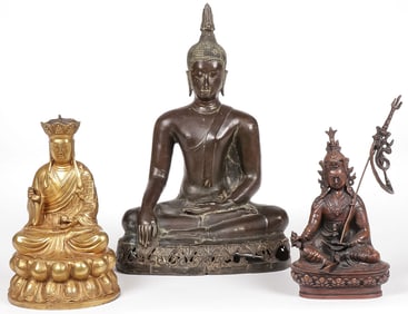 THREE BUDDHIST BRONZES