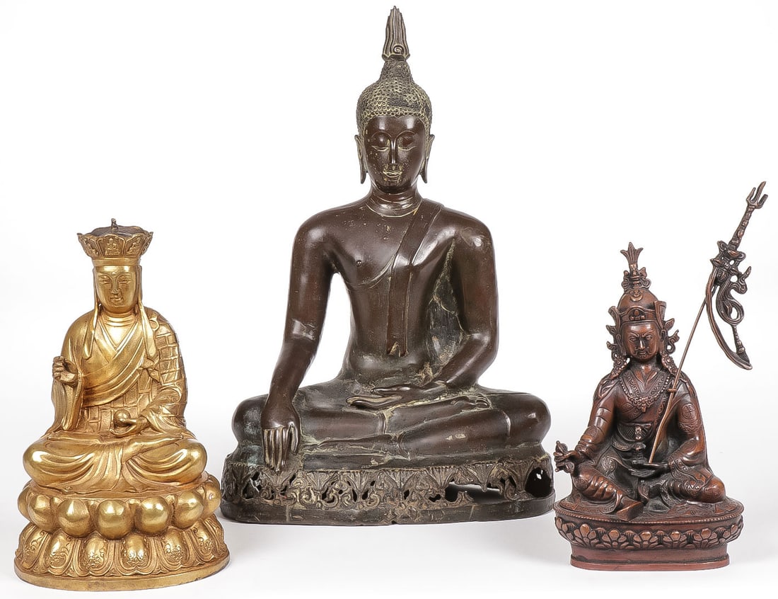 THREE BUDDHIST BRONZES (1 of 15)
