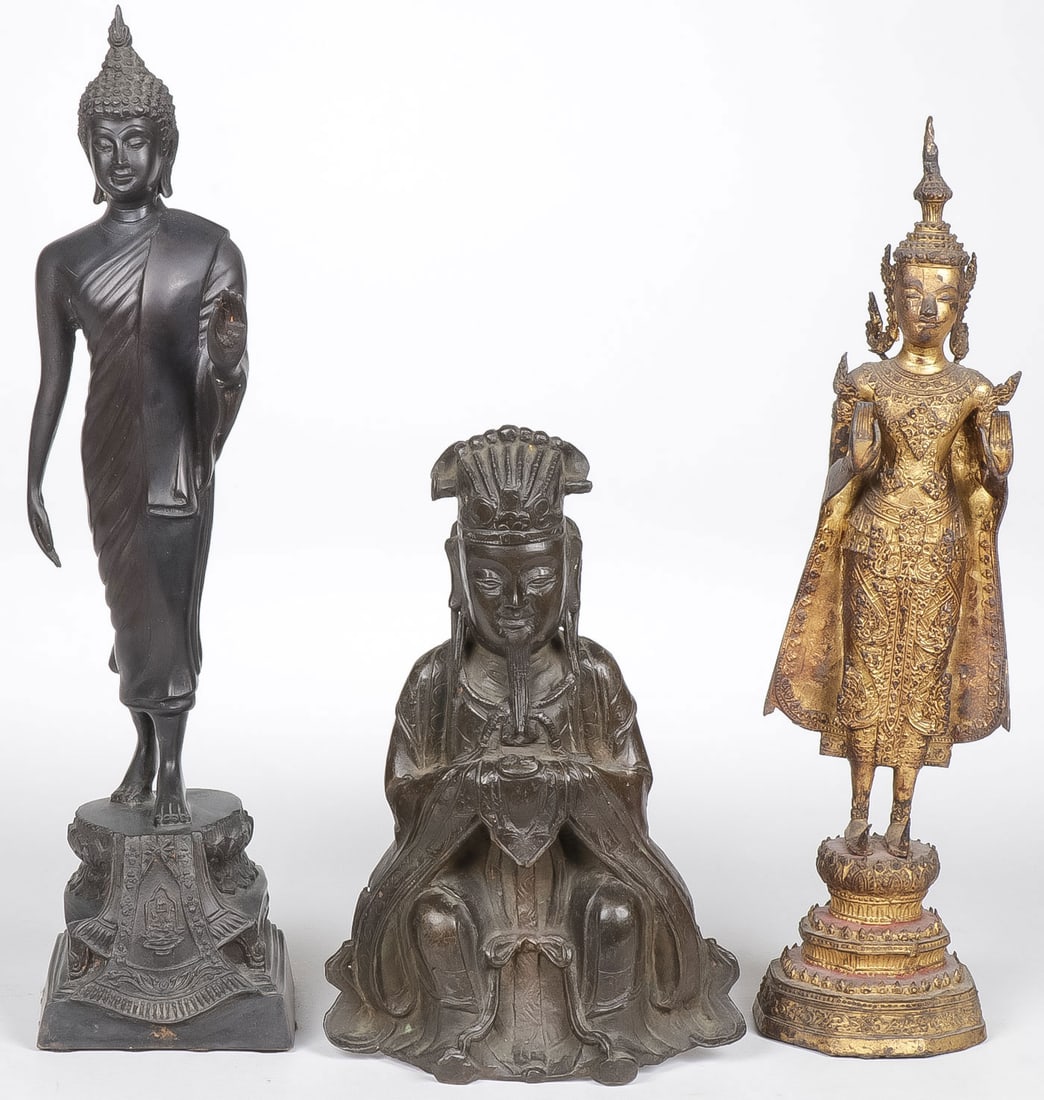 THREE BUDDHIST FIGURES (1 of 11)