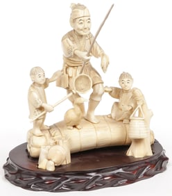 A JAPANESE CARVED OKIMONO, MEIJI
