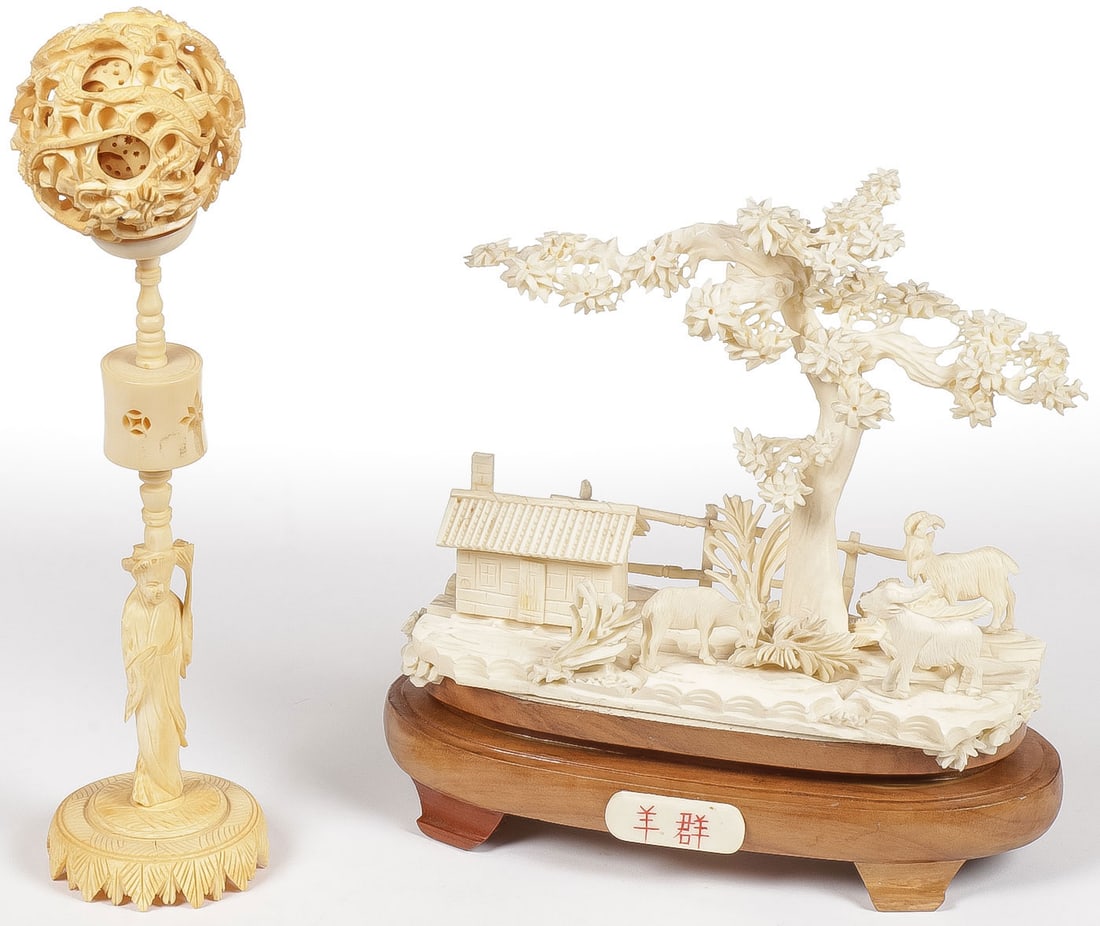 TWO CHINESE CARVED PIECES (1 of 2)