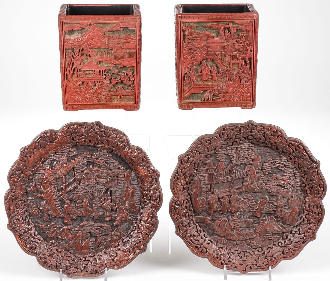 GOOD CHINESE CINNABAR GROUP, CHING (1 of 10)